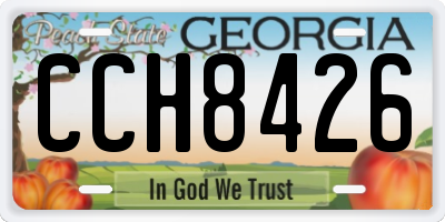 GA license plate CCH8426