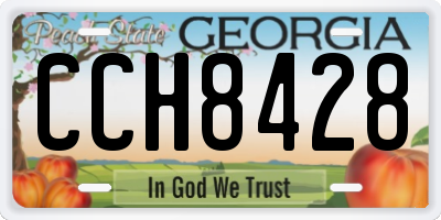 GA license plate CCH8428