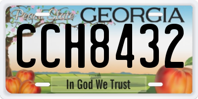 GA license plate CCH8432