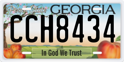 GA license plate CCH8434