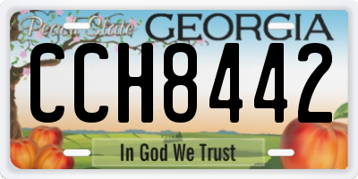 GA license plate CCH8442