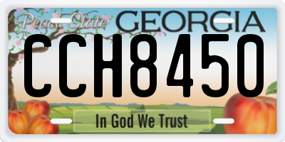 GA license plate CCH8450