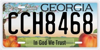 GA license plate CCH8468