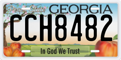 GA license plate CCH8482