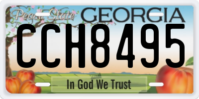 GA license plate CCH8495