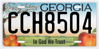 GA license plate CCH8504
