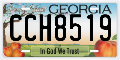 GA license plate CCH8519