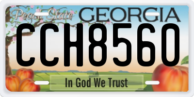 GA license plate CCH8560
