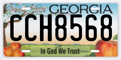 GA license plate CCH8568