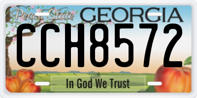 GA license plate CCH8572