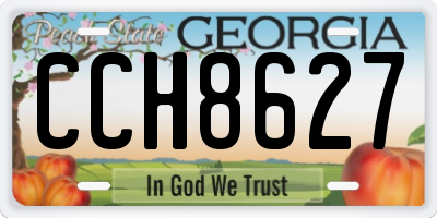 GA license plate CCH8627