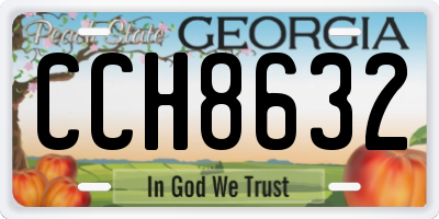 GA license plate CCH8632