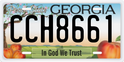 GA license plate CCH8661