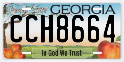 GA license plate CCH8664