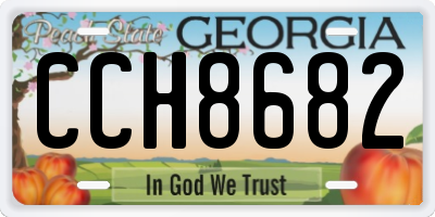 GA license plate CCH8682
