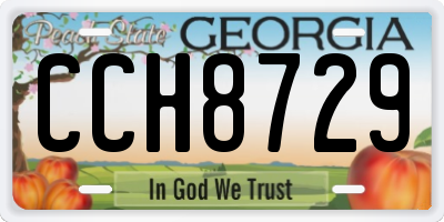GA license plate CCH8729