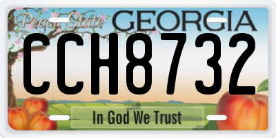GA license plate CCH8732