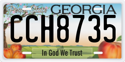 GA license plate CCH8735
