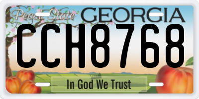 GA license plate CCH8768