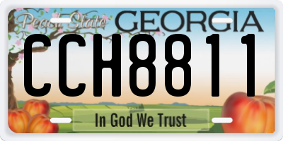 GA license plate CCH8811