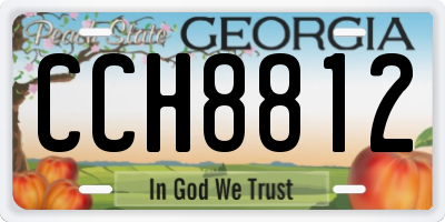 GA license plate CCH8812