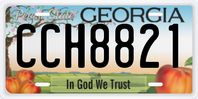 GA license plate CCH8821