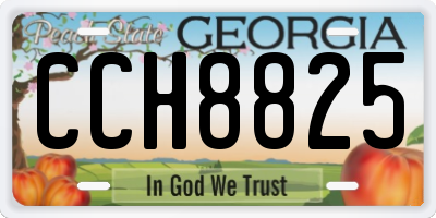 GA license plate CCH8825