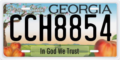 GA license plate CCH8854