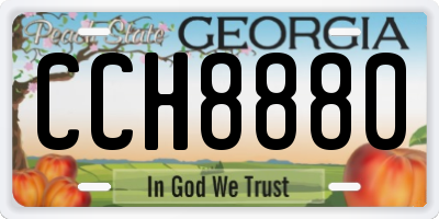 GA license plate CCH8880