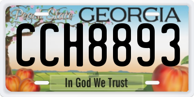 GA license plate CCH8893