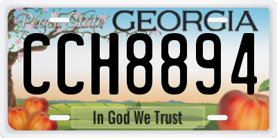 GA license plate CCH8894