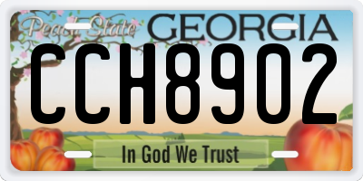 GA license plate CCH8902