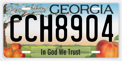 GA license plate CCH8904
