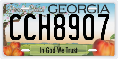GA license plate CCH8907