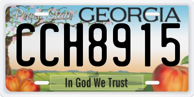 GA license plate CCH8915