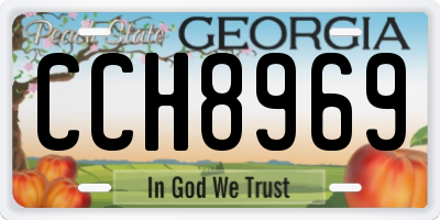GA license plate CCH8969