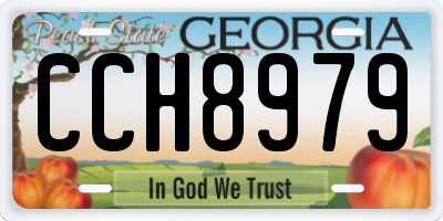 GA license plate CCH8979
