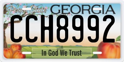 GA license plate CCH8992