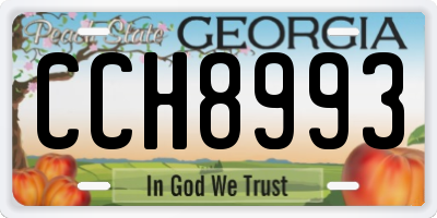 GA license plate CCH8993