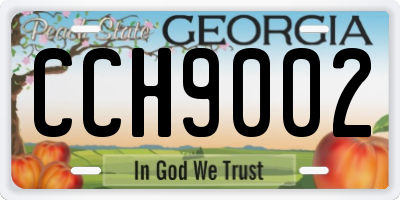 GA license plate CCH9002