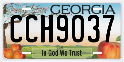 GA license plate CCH9037