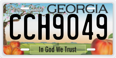 GA license plate CCH9049