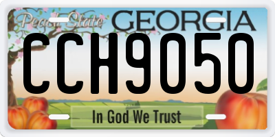 GA license plate CCH9050