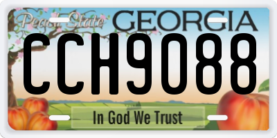 GA license plate CCH9088