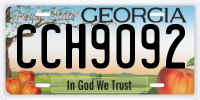 GA license plate CCH9092