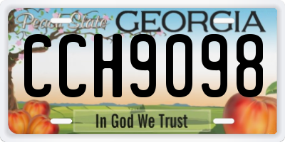 GA license plate CCH9098
