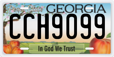 GA license plate CCH9099
