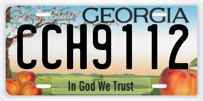 GA license plate CCH9112