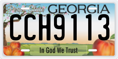 GA license plate CCH9113