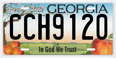 GA license plate CCH9120